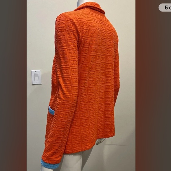 Summer Chanel terry cloth blazer cc logo embossed - Picture 3 of 13